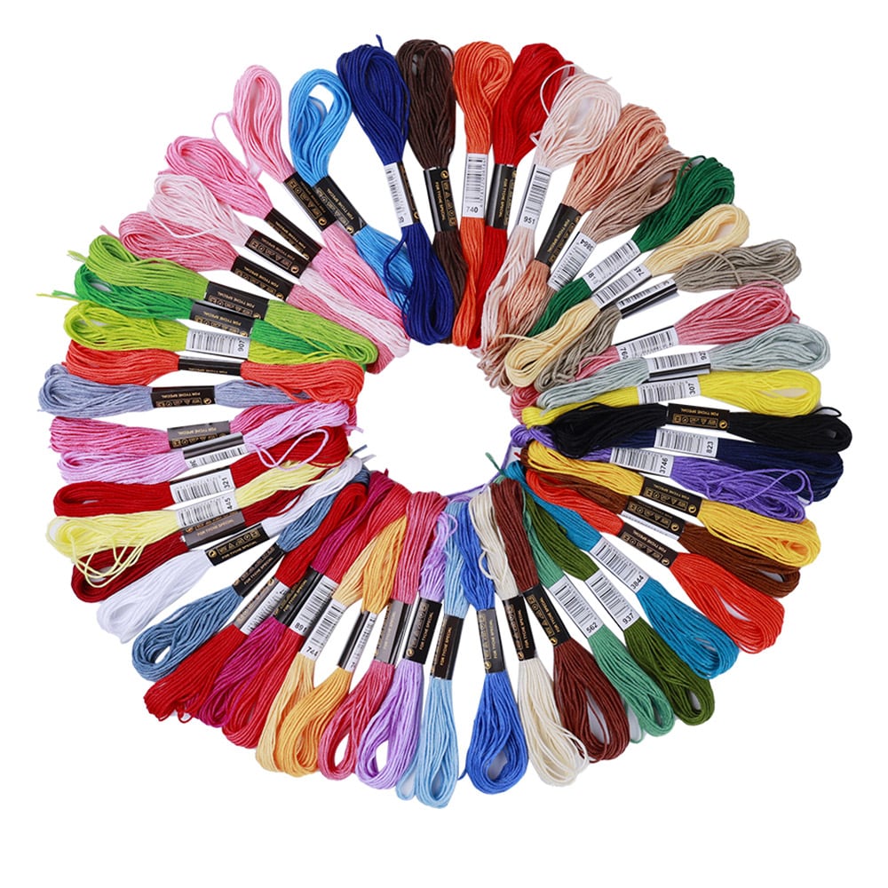 Broderigarn 50 farver – 100 % bomuldsgarn