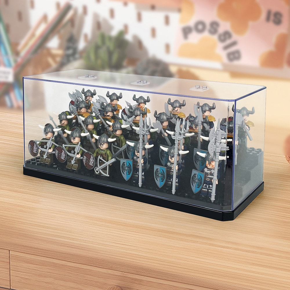 Displayboks til Lego-figurer 26,8 × 11,2 × 11,6 cm