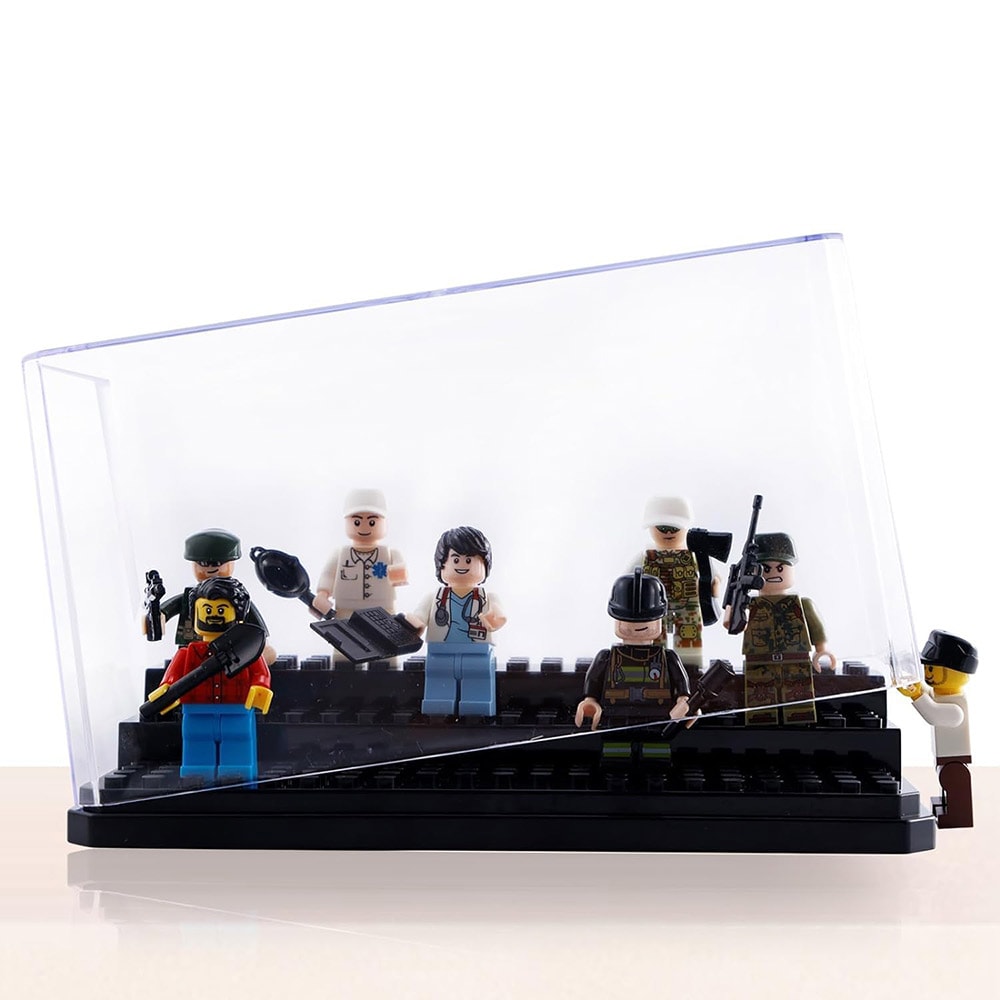 Displayæske til Lego-figurer 18 × 9,3 × 8 cm