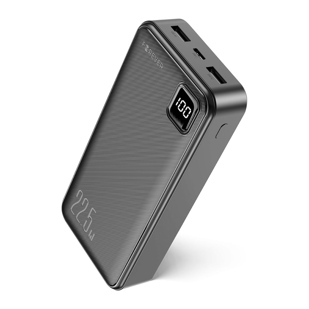 Forever Powerbank 20000mAh 22,5W med USB-C PD og USB QC - Svart