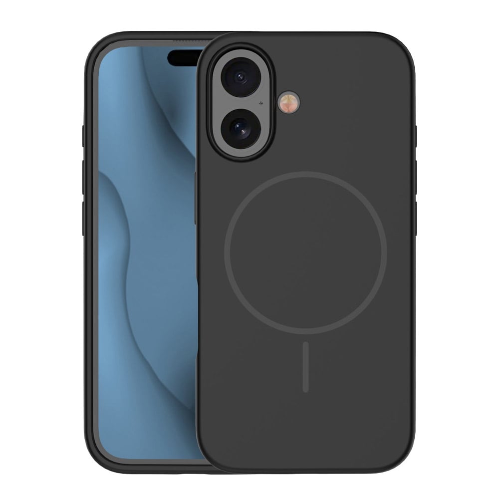 MagSafe-kompatibelt silikonecover til iPhone 17 Air – Sort