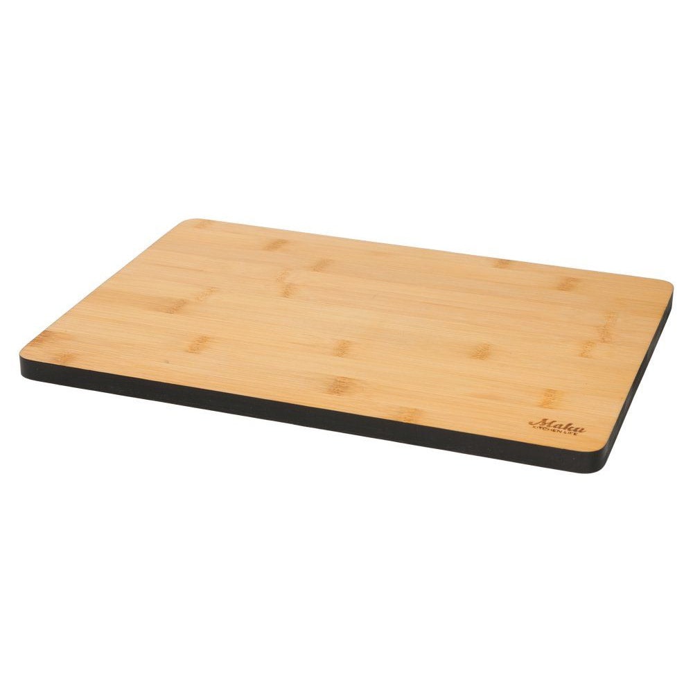 Bambusskærebræt 33 x 24 x 1,4 cm – Sort kant