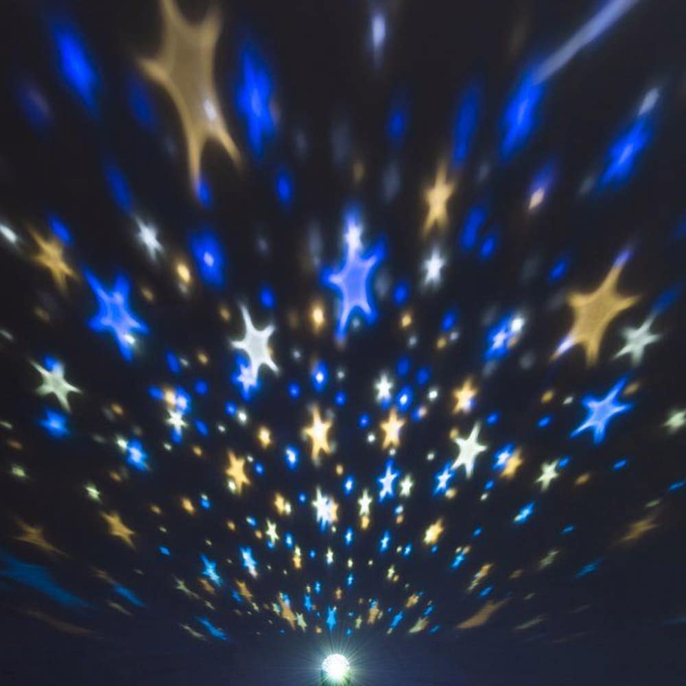Projektorlampe med stjerner og måne – roterende