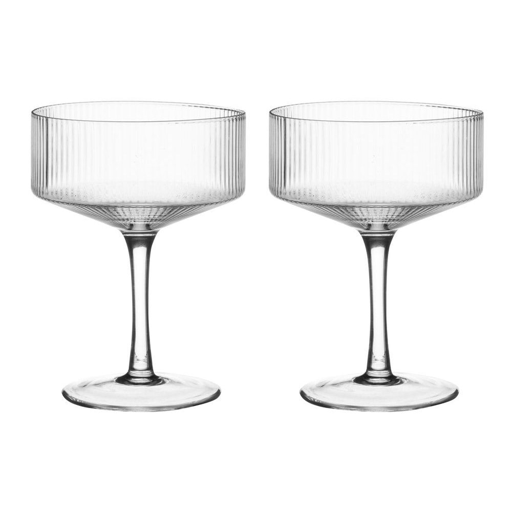 Riflede cocktailglas 20 cl 2-pak