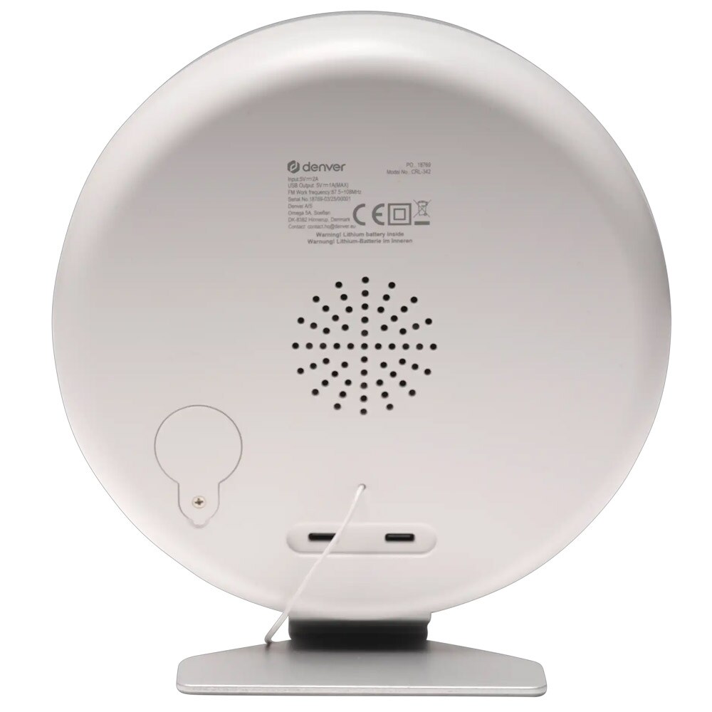 Vækkeur med wake-up light og FM-radio