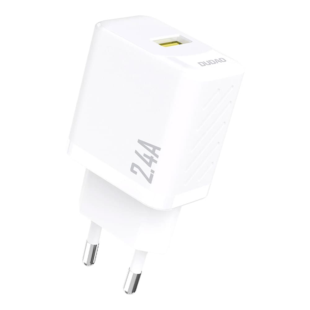Dudao USB-vægoplader 2,4A  –  hvid
