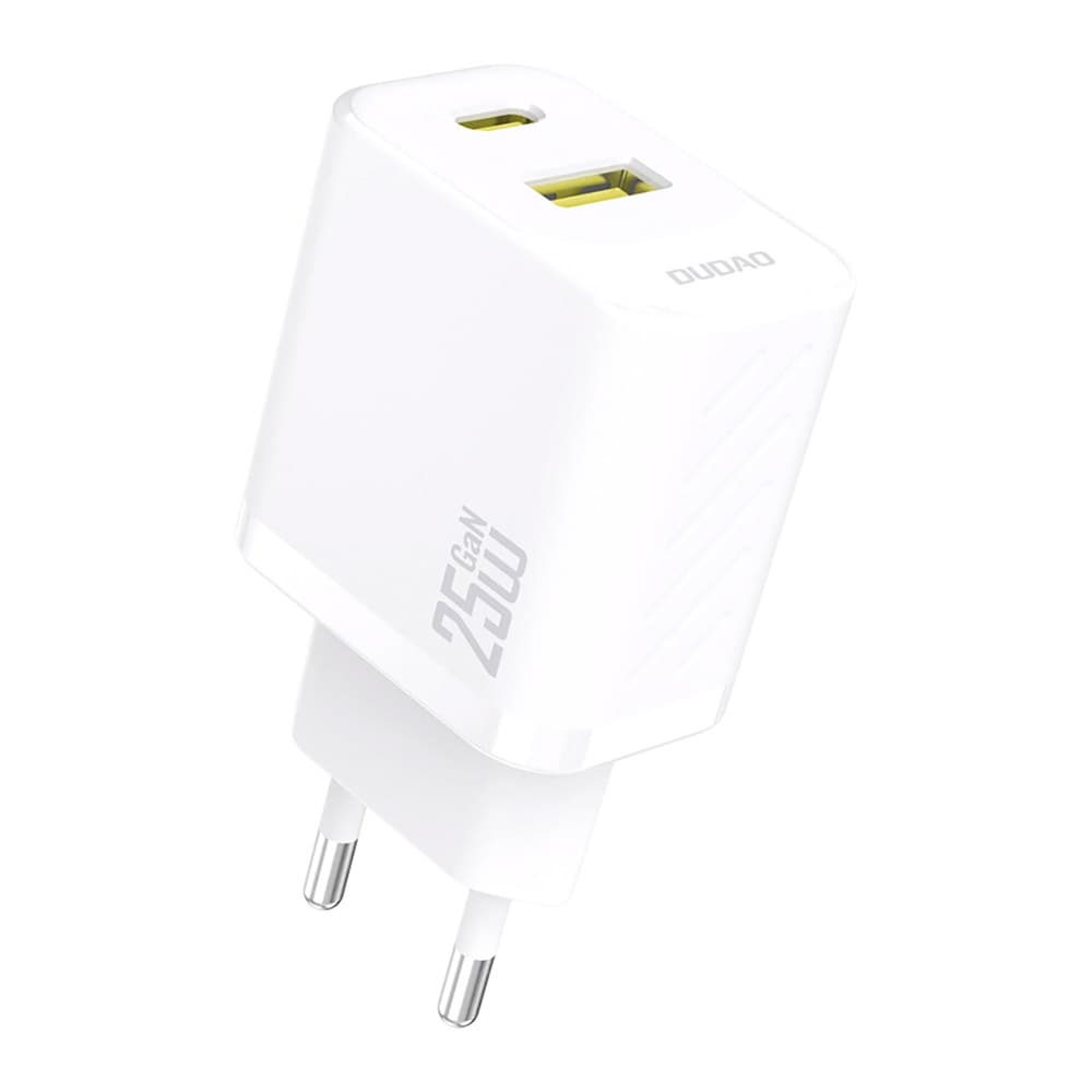 GaN vægoplader 25W PD & QC – Dudao A26T – Hvid