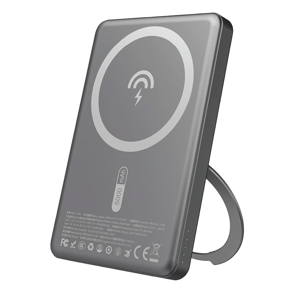 Dudao powerbank 5000mAh med MagSafe, 20W PD og stativ – Grå