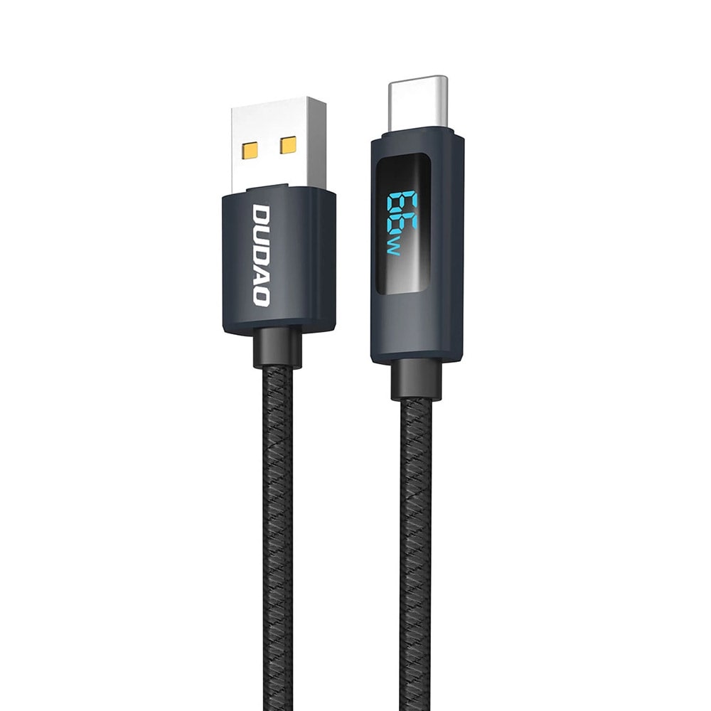 Dudao 0pladningskabel 66W med LED-display – USB-A til USB-C 1 m