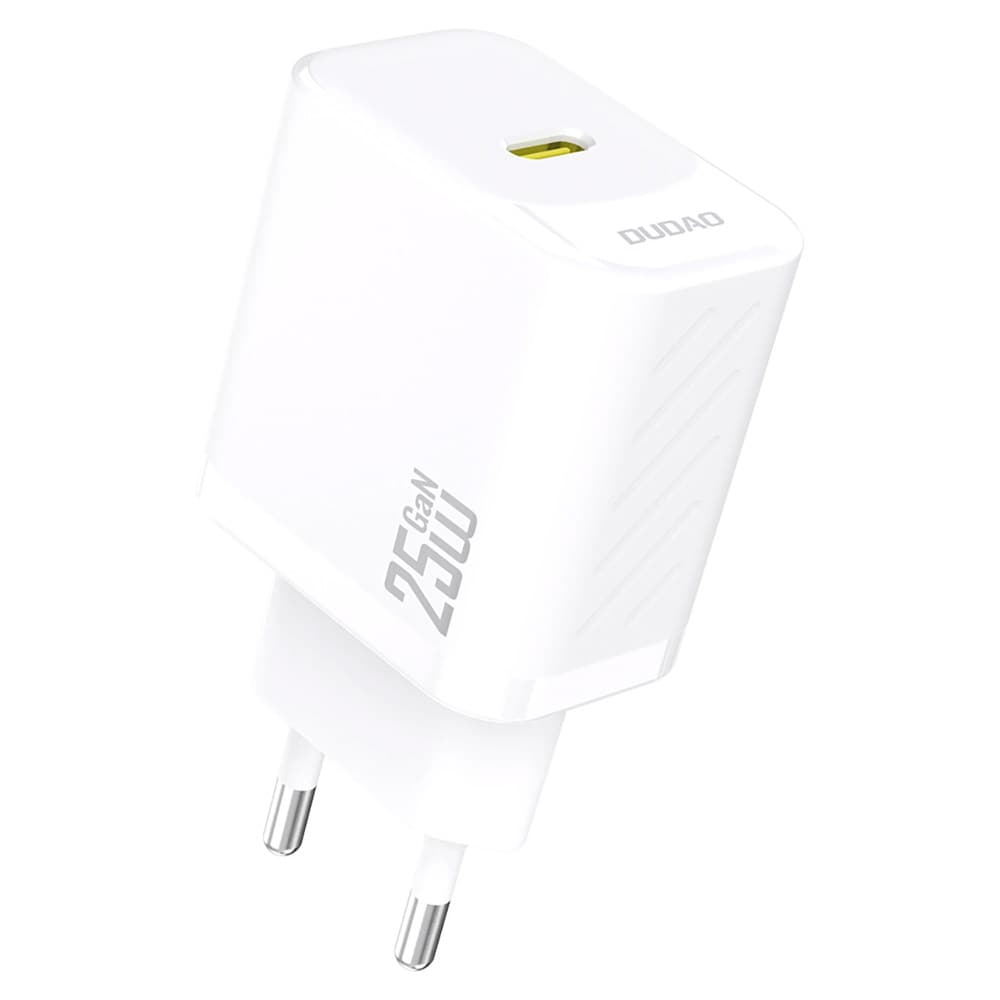 Dudao USB-C GaN-vægoplader 25W med PD –  Hvid