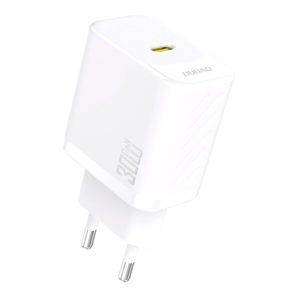 Dudao 30W GaN USB-C-vægoplader med Power Delivery – Hvid