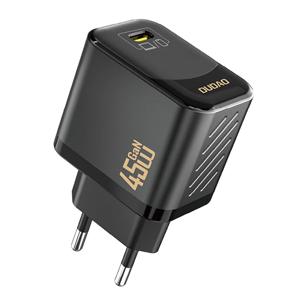 Dudao GaN USB-C-vægoplader 45 W – Sort