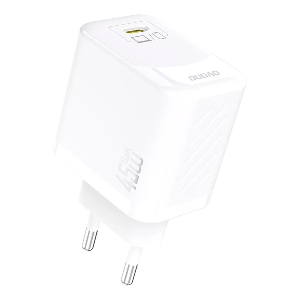Dudao GaN USB-C-vægoplader 45 W – Hvid