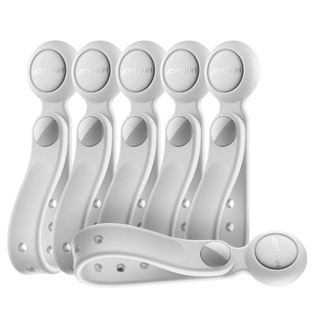 Joyroom magnetiske kabelbånd – 6-pak, hvid