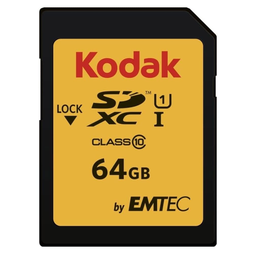 Kodak SDXC 64GB UHS-I V10 A1 – Class 10