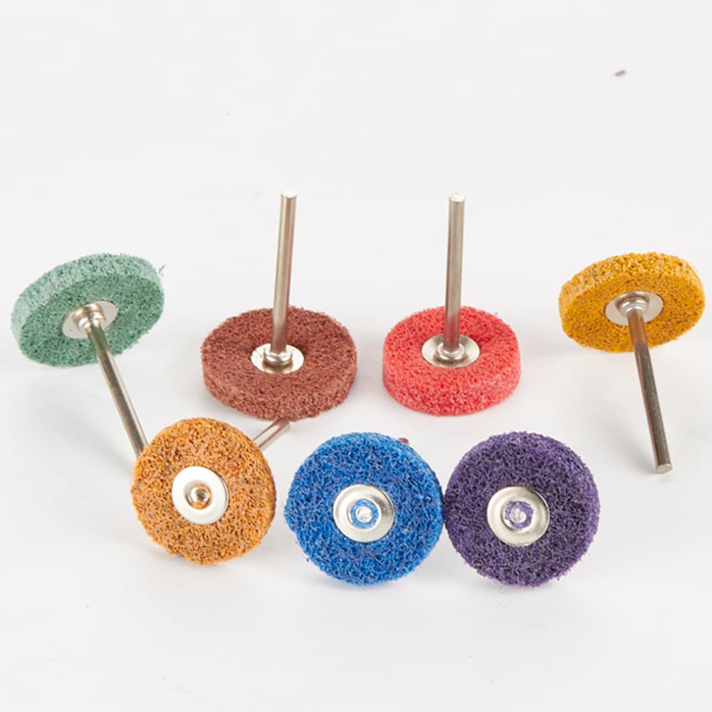 Nylon-slibebørster 24 stk. med 3 mm skaft