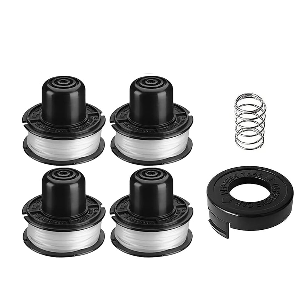 Trimmerspole til Black & Decker RS136 - 4-pak + hætte + fjeder