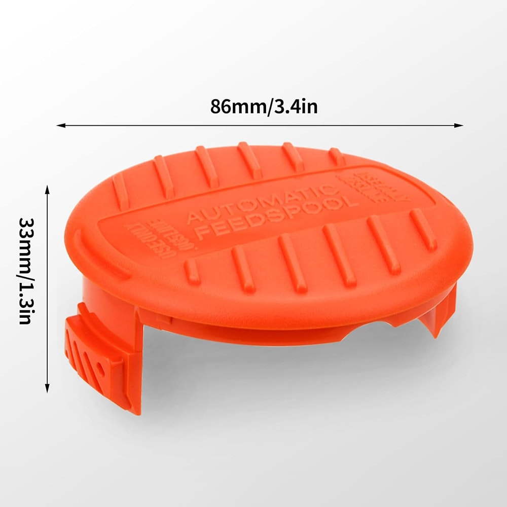 Trimmerspoledæksel til Black+Decker RC-100-P - 4-pak med fjedre