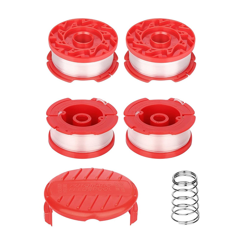 Trimmerspole kompatibel med Craftsman CMZST065 / CMZST120SC, 4-pak + hætte og fjeder