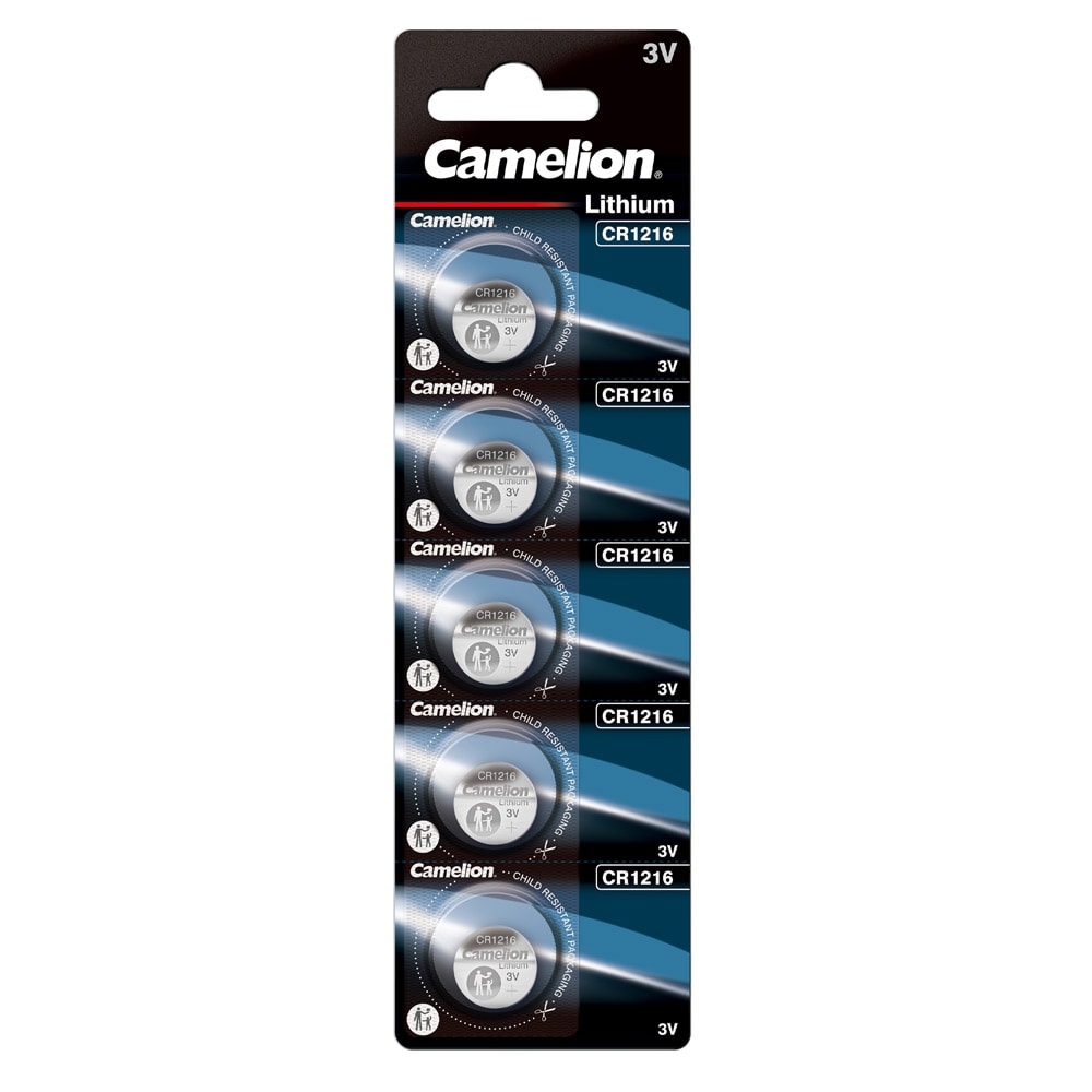 Camelion CR1216 litiumknapcellebatteri 3V 5-pak