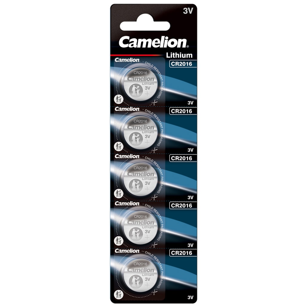 Camelion CR2016 litiumknapcellebatteri 3V 5-pak