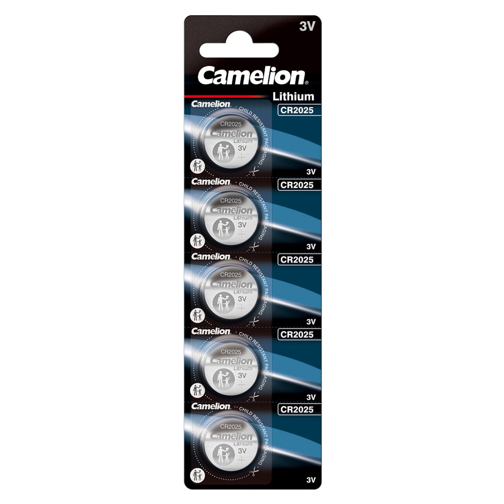 Camelion CR2025 litiumknapcellebatteri 3V 140mAh 5-pak