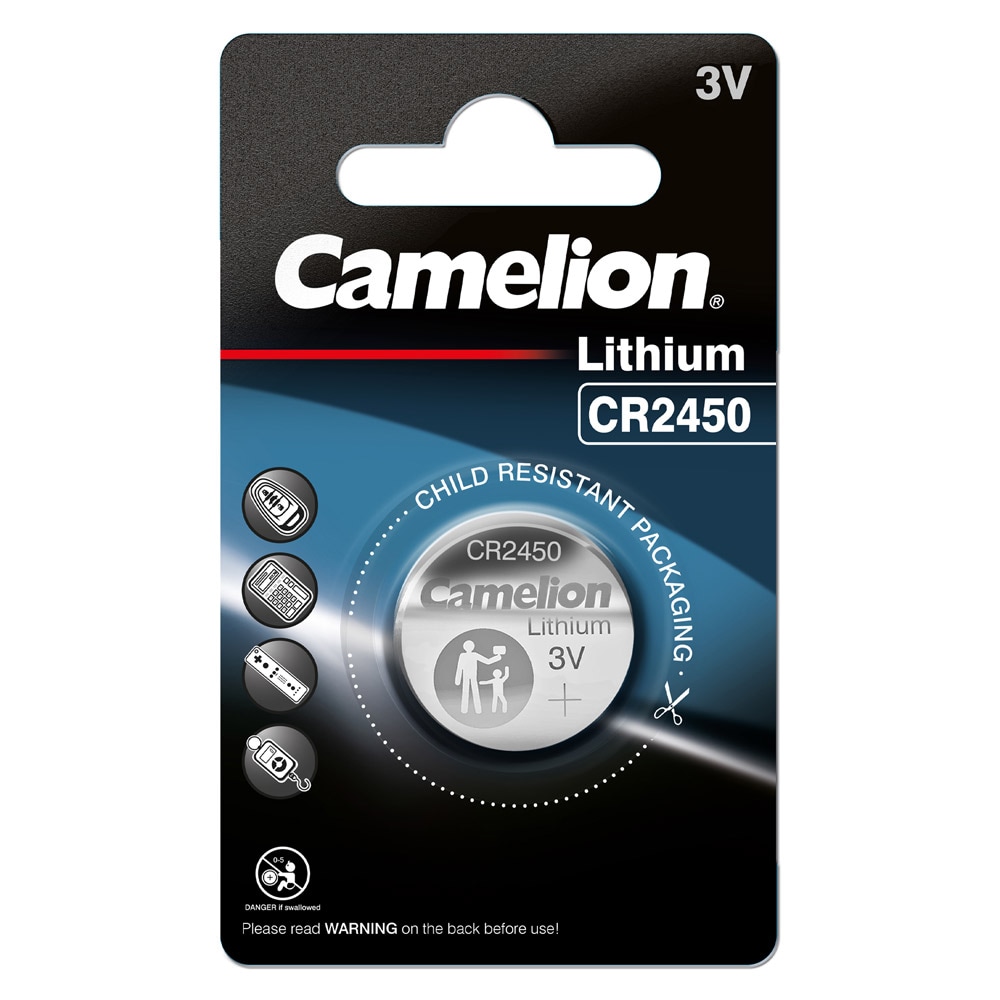 Camelion CR2450 litiumknapcellebatteri 3V 550mAh 1-pak