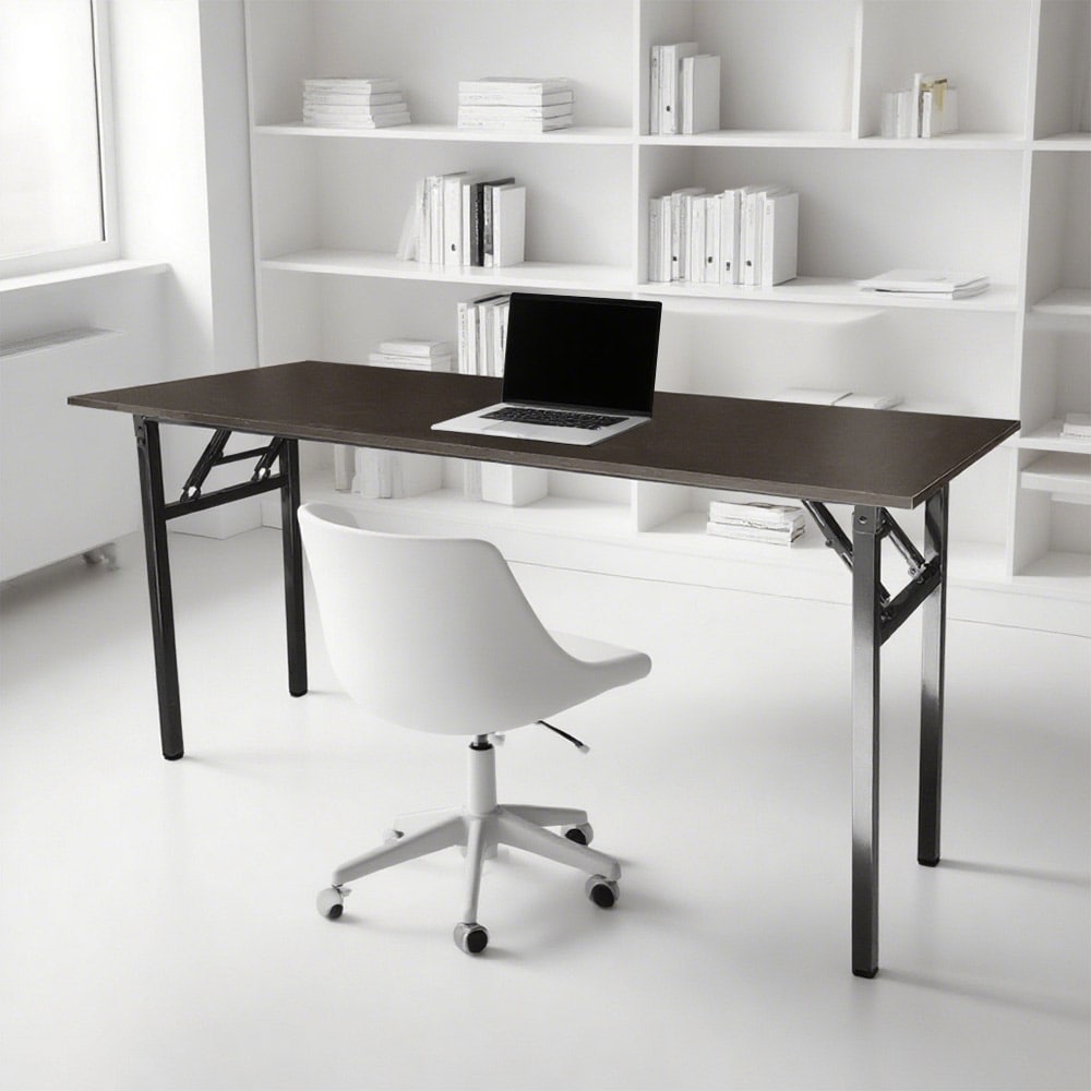 Sammenklappeligt skrivebord 160x60x75cm - Sort Valnød