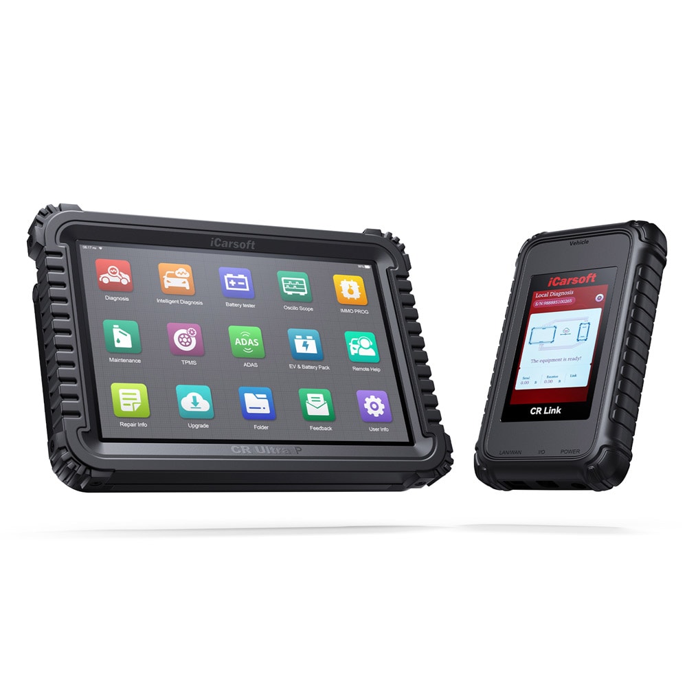 iCarsoft CR Ultra P Performance med J2534-understøttelse og 10,1" HD-berøringsskærm