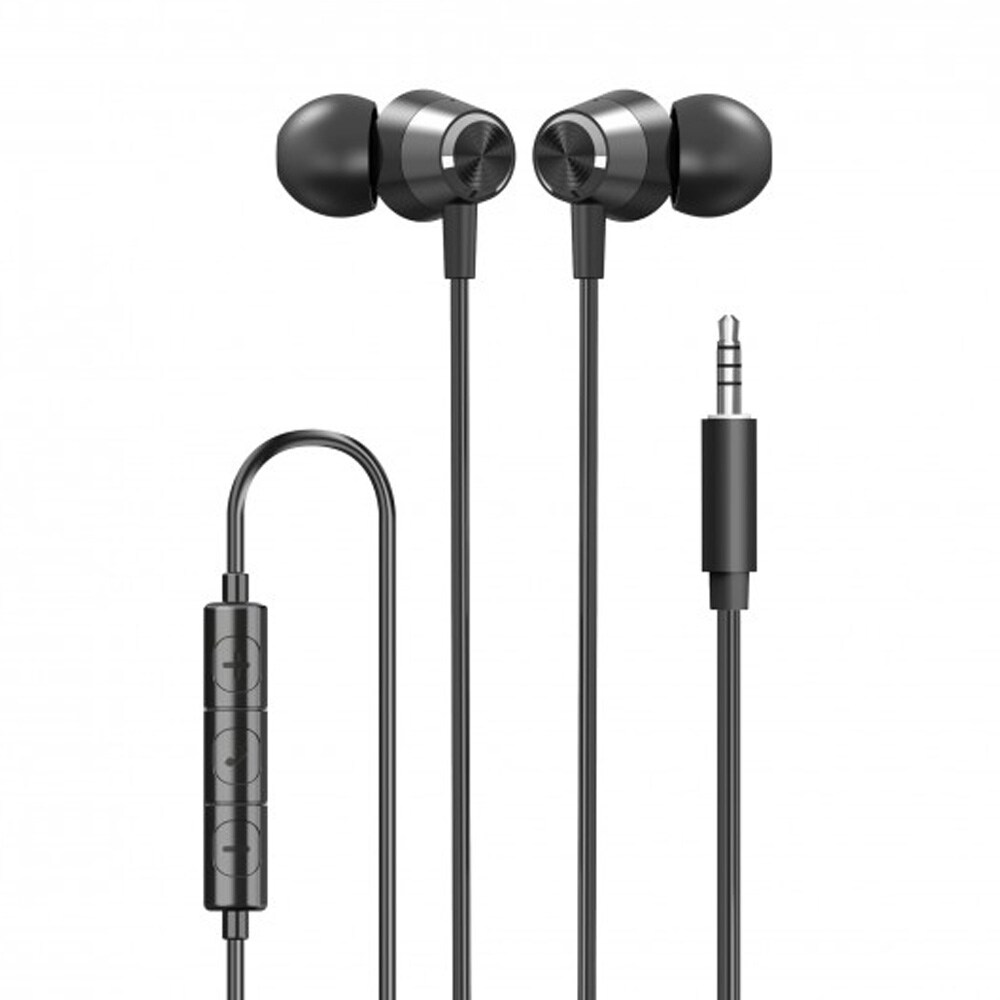XQISIT In-Ear Headset med 3,5 mm - Svart