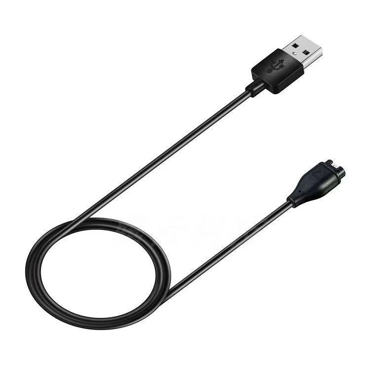 Opladningskabel med USB til Garmin Fenix 8 / 7X / 6S Pro – 1 m, sort