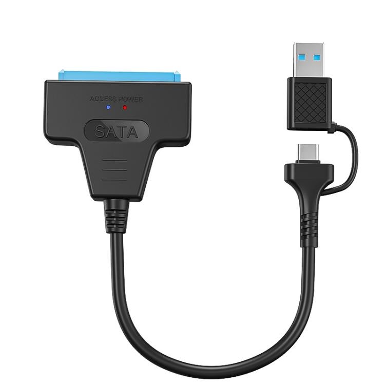 USB 3.0/USB-C til SATA 2,5" HDD/SSD-adapterkabel 25 cm
