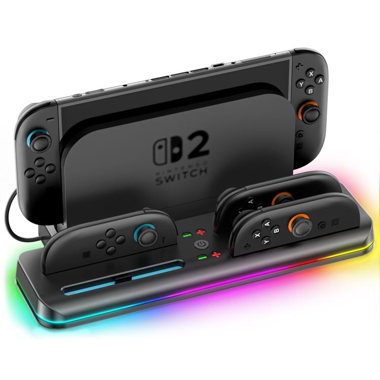 Opladningsstander med RGB-belysning til Nintendo Switch 2