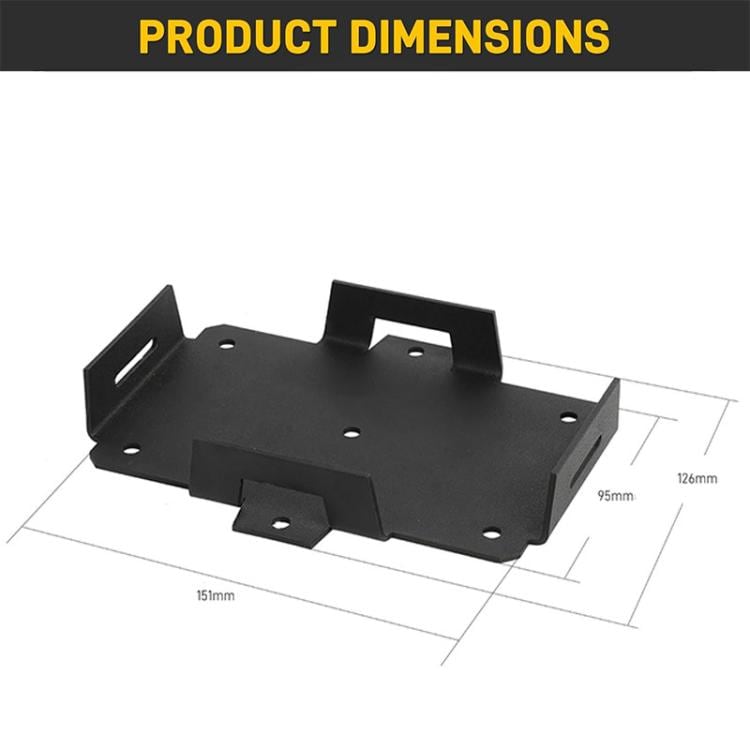Batteriholder med justerbar rem - Svart