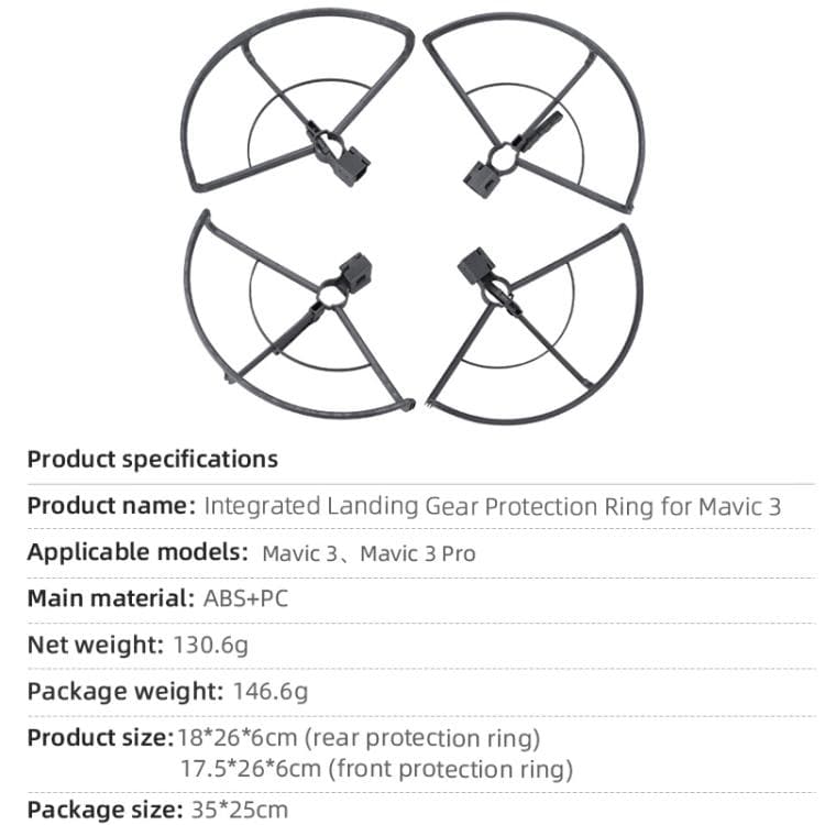 Propelbeskyttelse til DJI Mavic 3 / 3 Pro - Grå