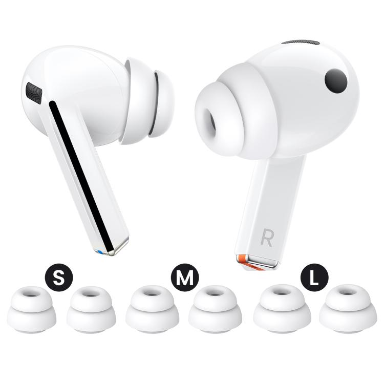 Silikonepuder til Samsung Galaxy Buds3 Pro S+M+L - Hvid