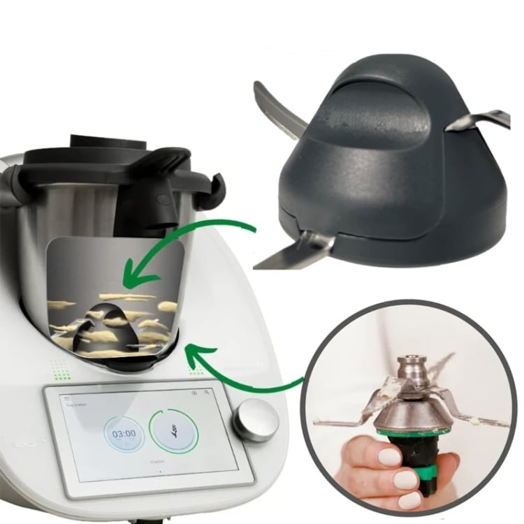 Beskyttelsesdæksel til Thermomix TM6 TM5-dejkniv - Mørkegrå