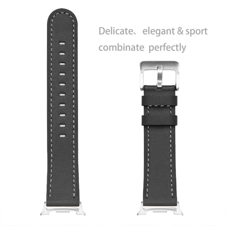 Læderarmbånd til Samsung Galaxy Watch8 / Watch8 Classic - Svart
