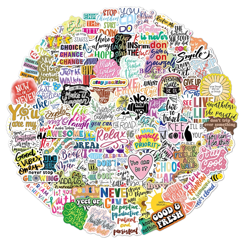 Klistermærker med positiv energi i 200-pak