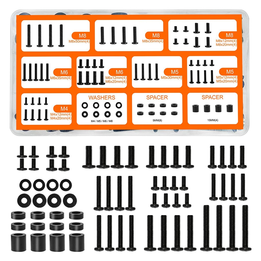Specialskruer til vægmontering af tv 68 dele i kulstofstål
