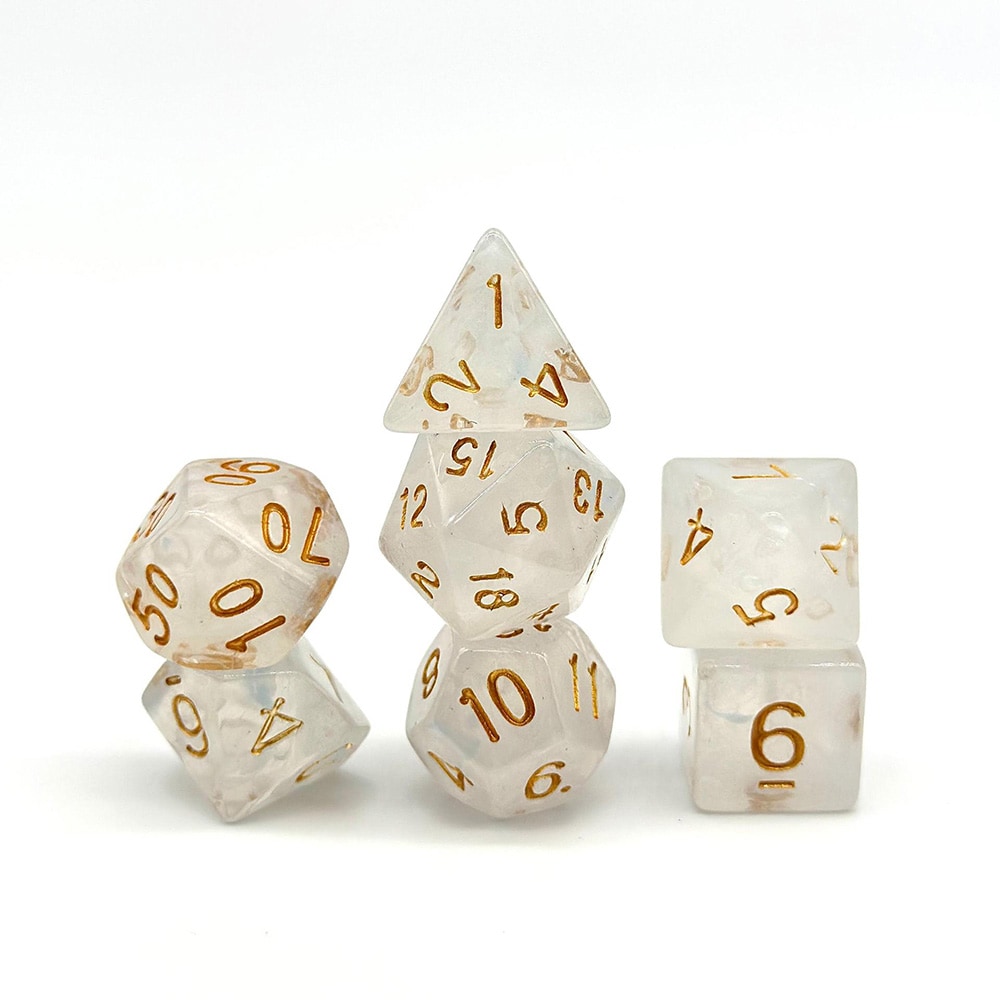 Dungeons & Dragons terninger 7-pak - hvid