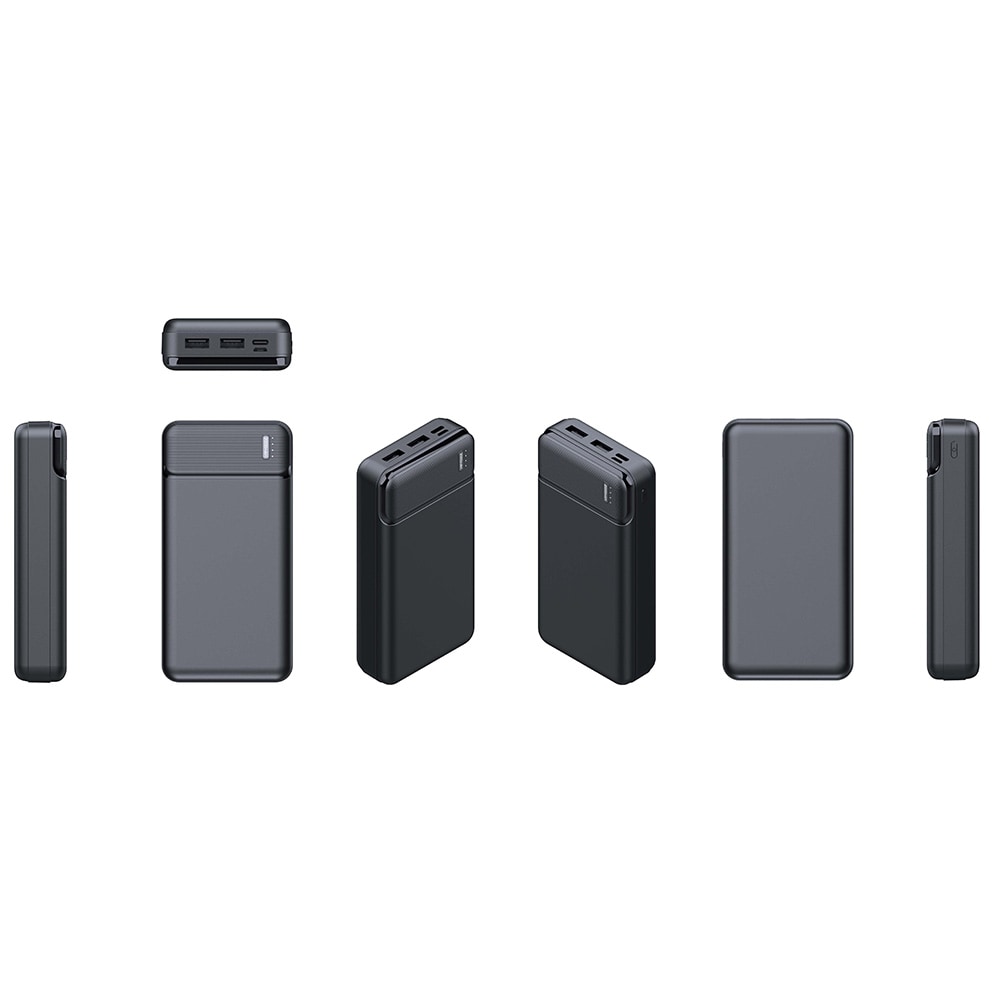 United PB2572 powerbank 20000 mAh med flere USB-udgange - Svart