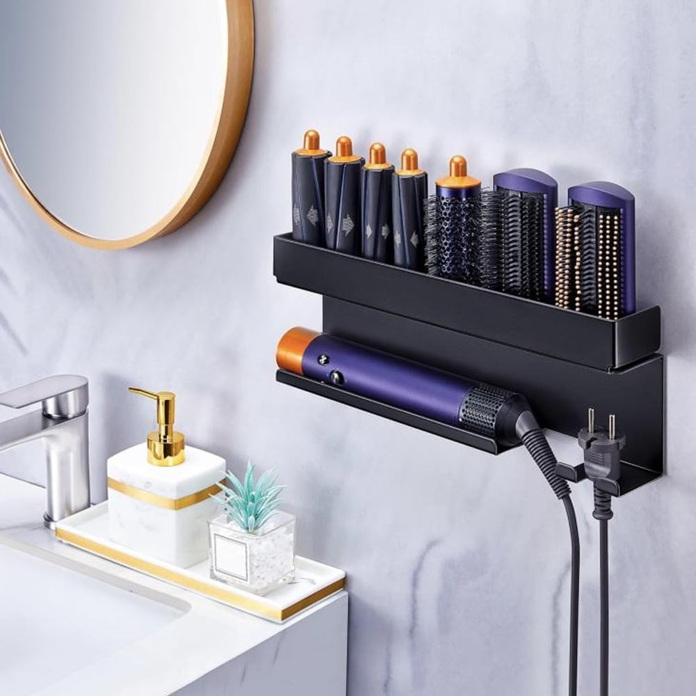 Vægbeslag til tilbehør til Dyson Hårtørrer - Svart