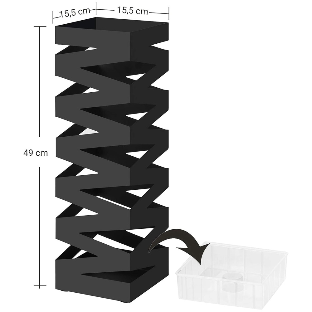 Paraplystativ i metal - Sort