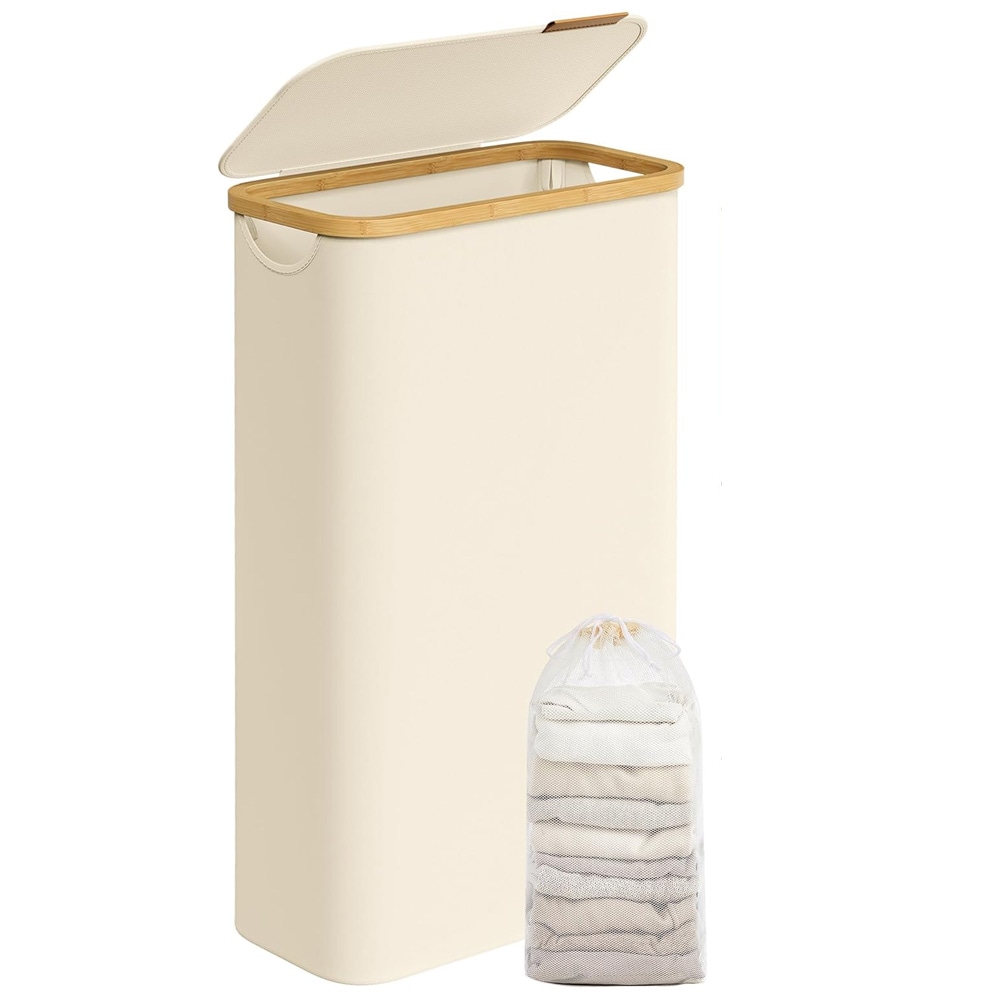 Vasketøjskurv med låg - Beige