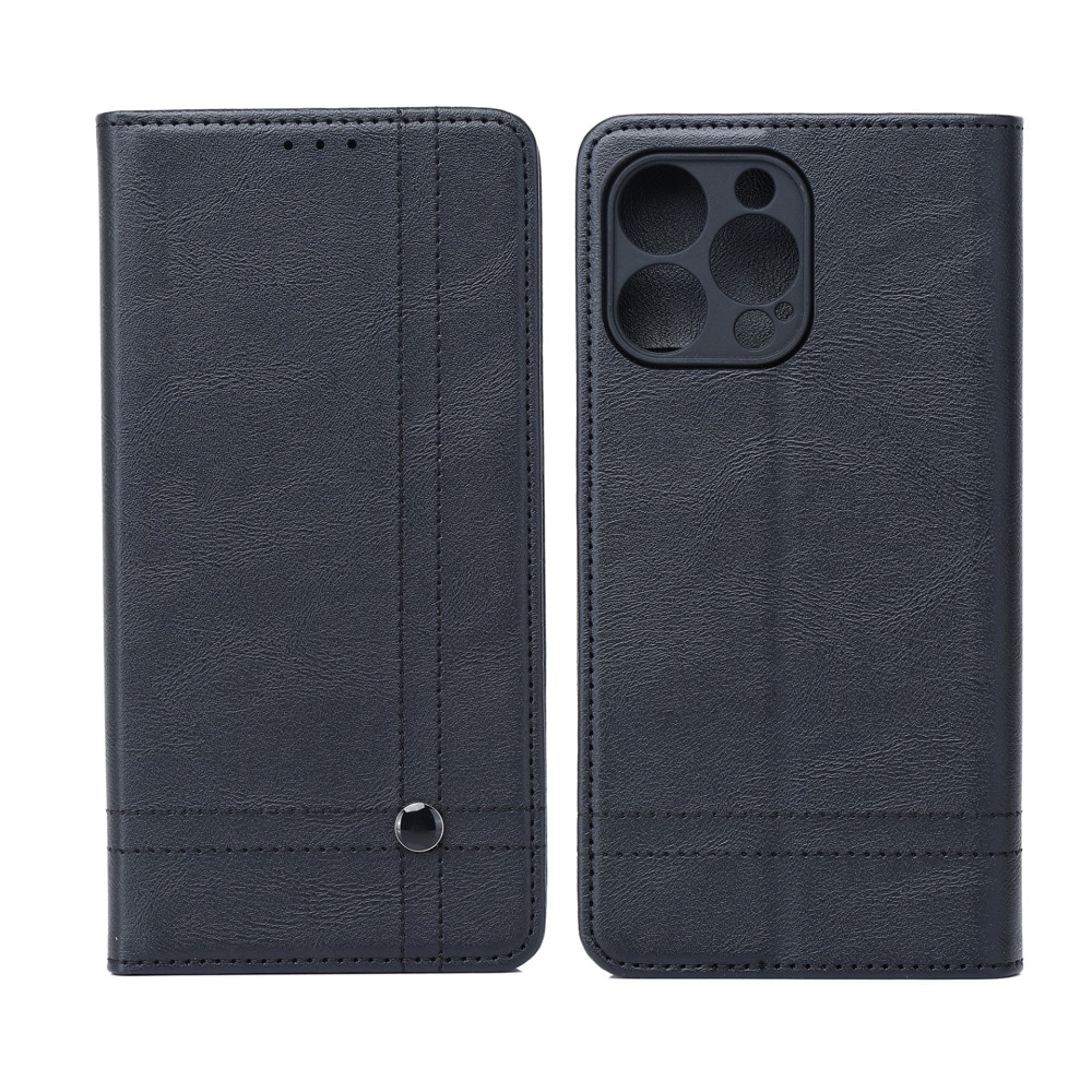 Flip-etui i kunstlæder til iPhone 17 Pro Max - Svart