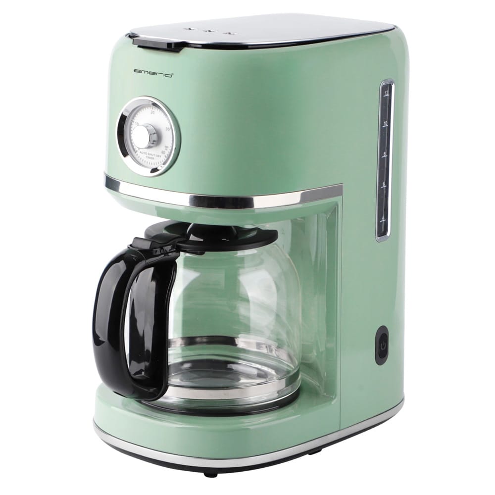 Emerio kaffemaskine 900W med glaskande, 1,5 liter - Grøn