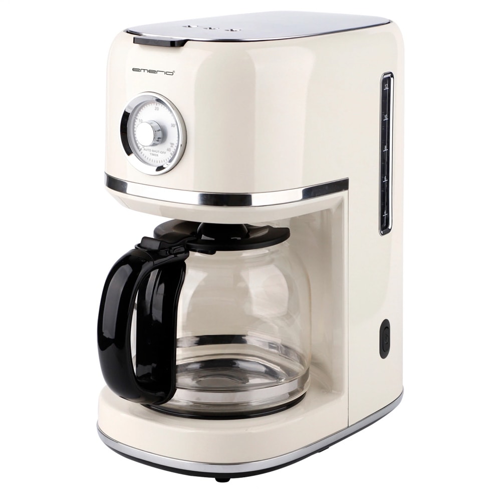 Emerio kaffemaskine 900W med glaskande, 1,5 liter - Hvid