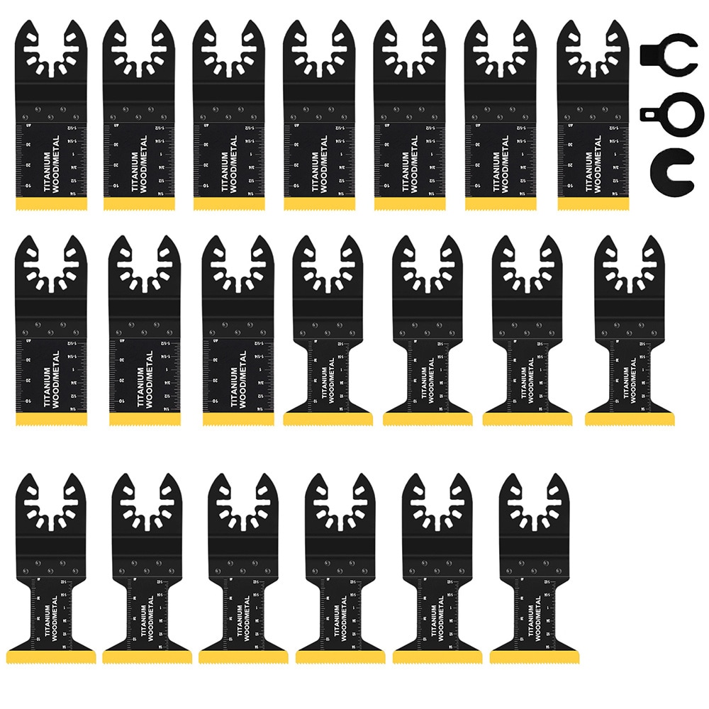 Multiværktøjssavklinger i 23-pak - til træ, metal og plast