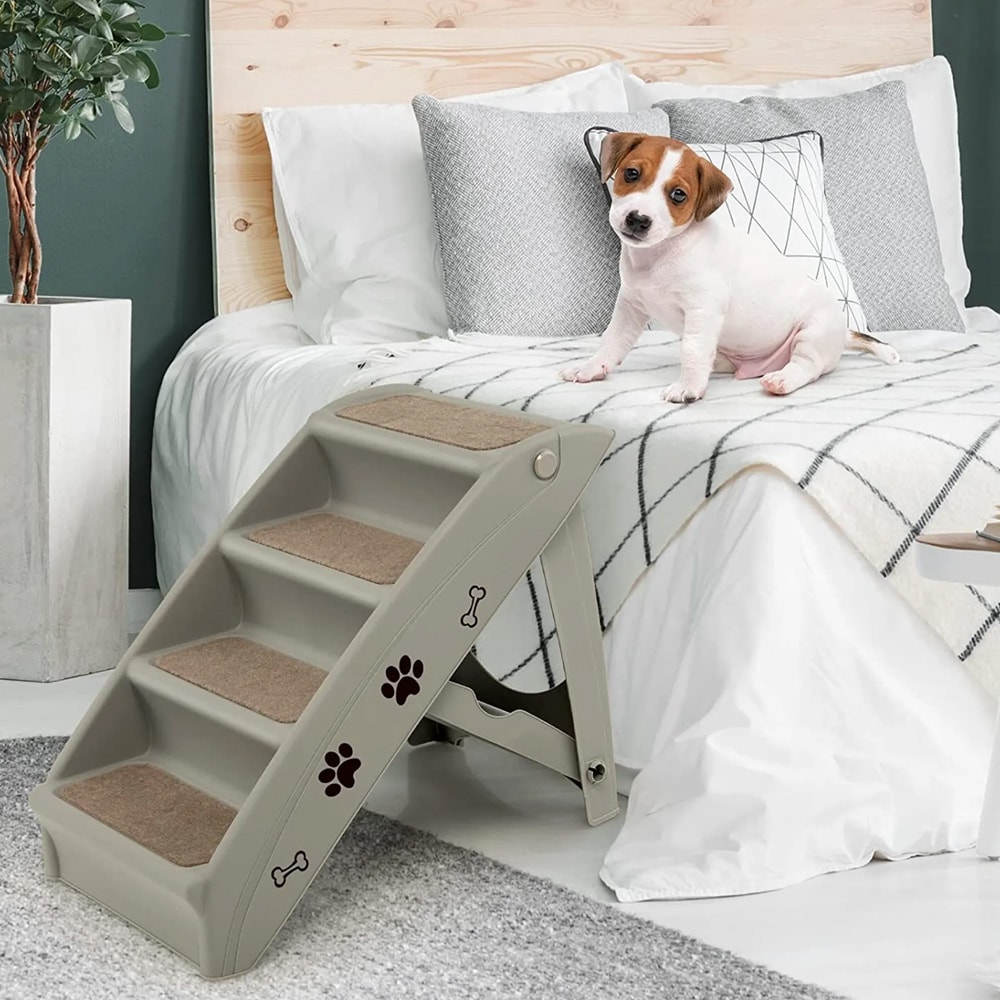 Sammenklappelig trappe til hunde og katte – Grå